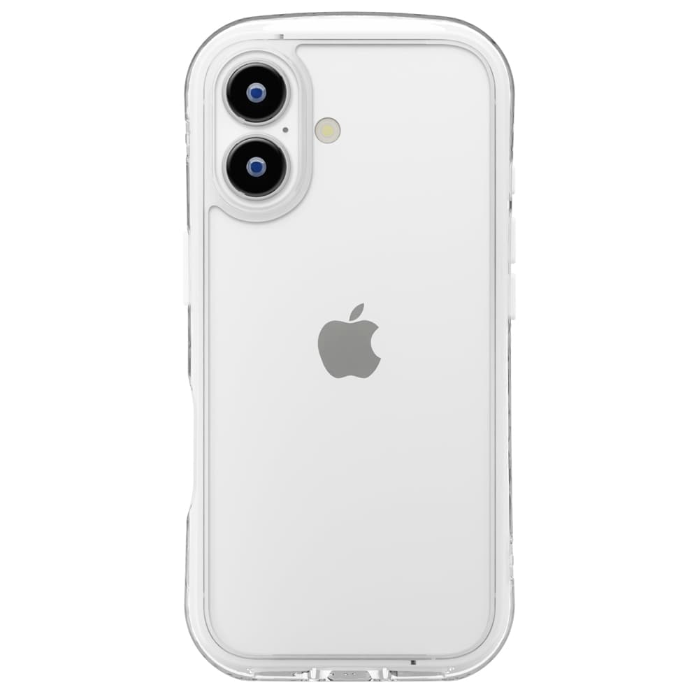 iPhone 17 ケース クリア 耐衝撃 高透明 ホワイト ストラップホール