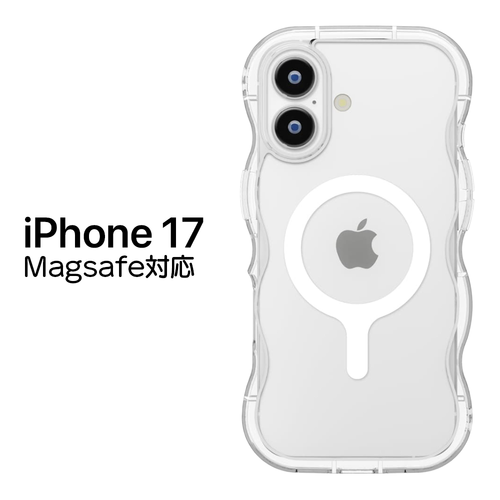 iPhone17 ケース クリア MagSafe対応 かわいい 耐衝撃 iPhone 17
