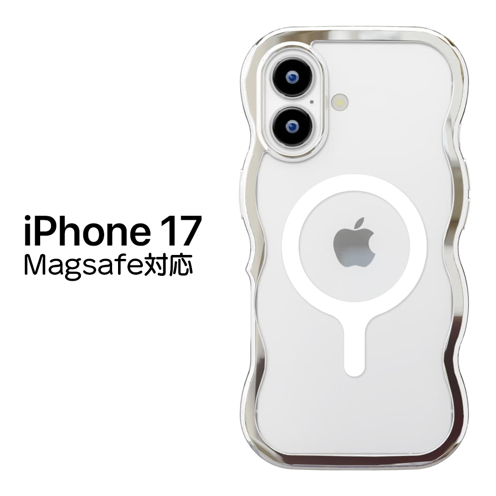 iPhone17 ケース クリア MagSafe対応 かわいい 耐衝撃 iPhone 17