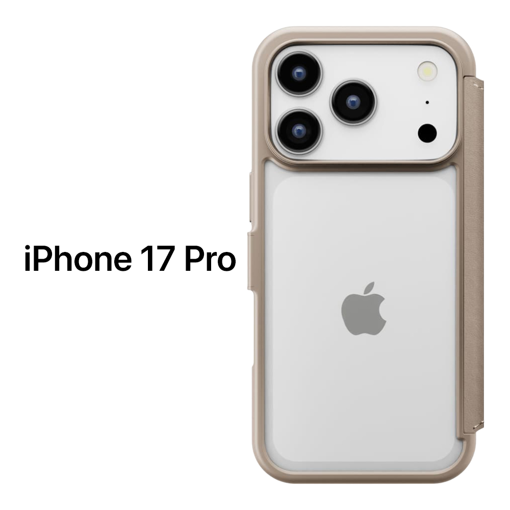 iPhone17Pro ケース 手帳型 ベージュ かわいい シンプル ストラップ