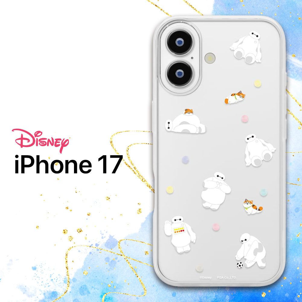 iPhone17 ケース クリア ガラススリムケース 耐衝撃 ディズニー