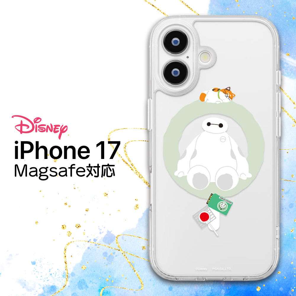 iPhone 17 ケース ディズニー MagSafe対応 クリア 耐衝撃 ベイマックス