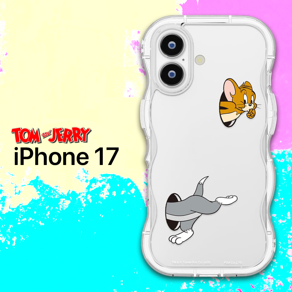 iPhone17 ケース トムとジェリー クリア かわいい 耐衝撃 iPhone 17