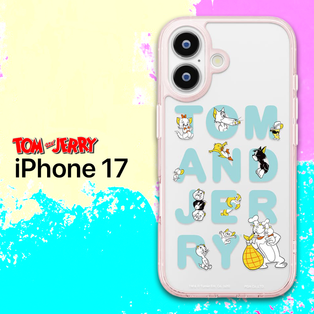 iPhone 17 ケース トムとジェリー ワーナー クリア 耐衝撃 トムジェリ