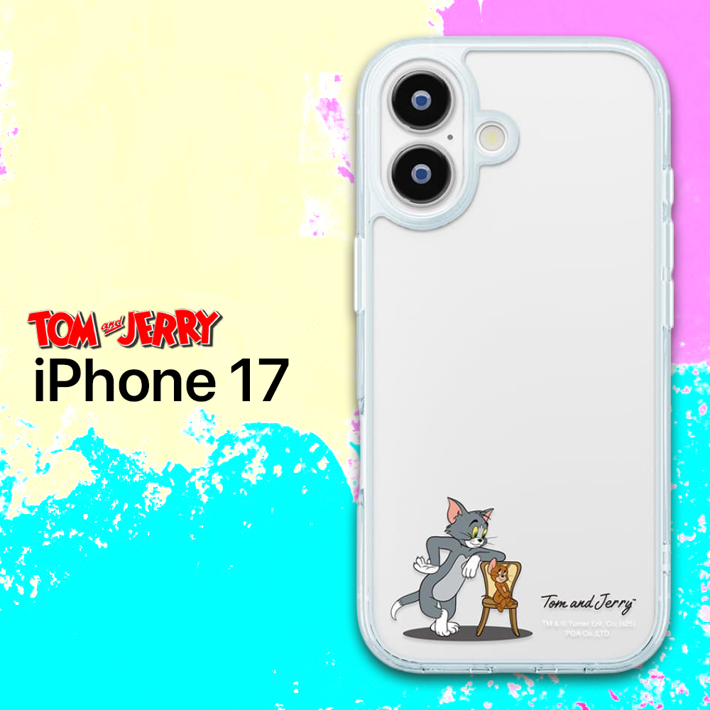 iPhone 17 ケース トムとジェリー ワーナー クリア 耐衝撃 トムジェリ