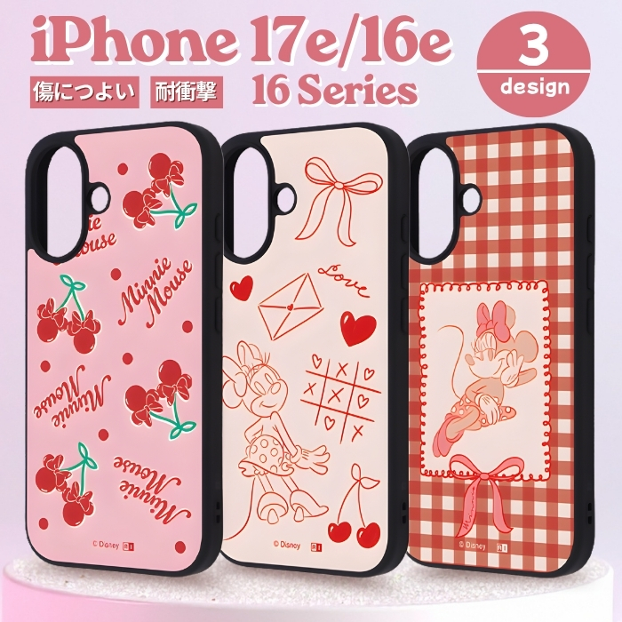 iPhone 16 16pro 16e ケース ディズニー キャラクター ミニー かわいい