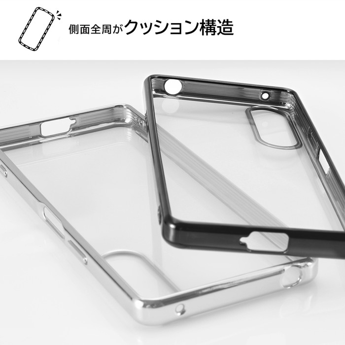 Disney Xperia5IV ケース ディズニー クリア メタリック Xperia