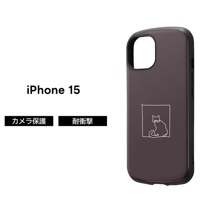 ray-out（レイアウト） iPhone 15 ケース 猫 ネコ ねこ 耐衝撃