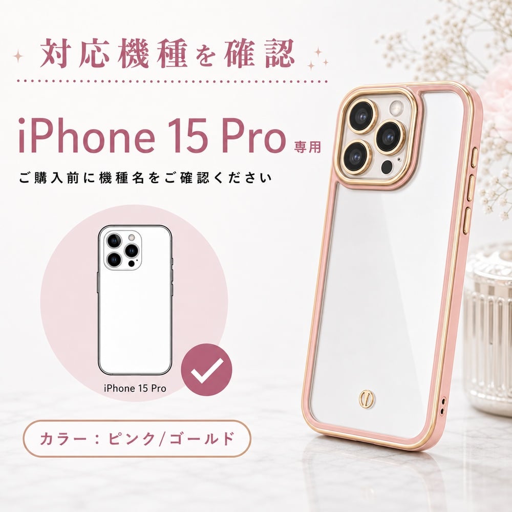iPhone 15 Pro ケース イングレム 衝撃吸収 マイクロドット加工 カメラ