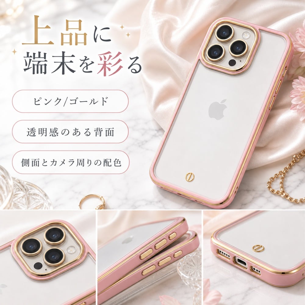 iPhone 15 Pro ケース イングレム 衝撃吸収 マイクロドット加工 カメラ