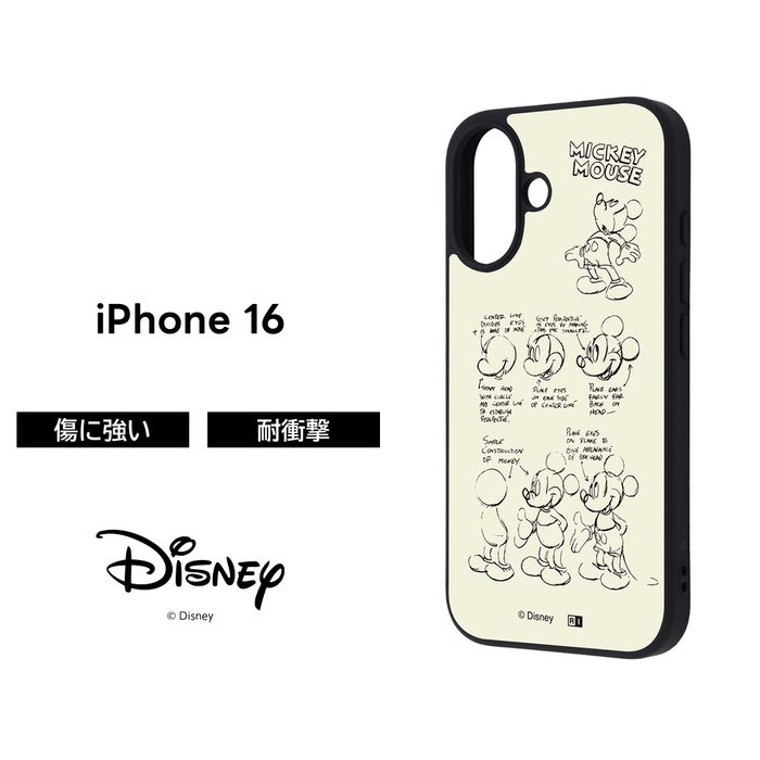 iPhone16 ケース ミッキー ディズニー 耐衝撃 クリア かわいい Magsafe