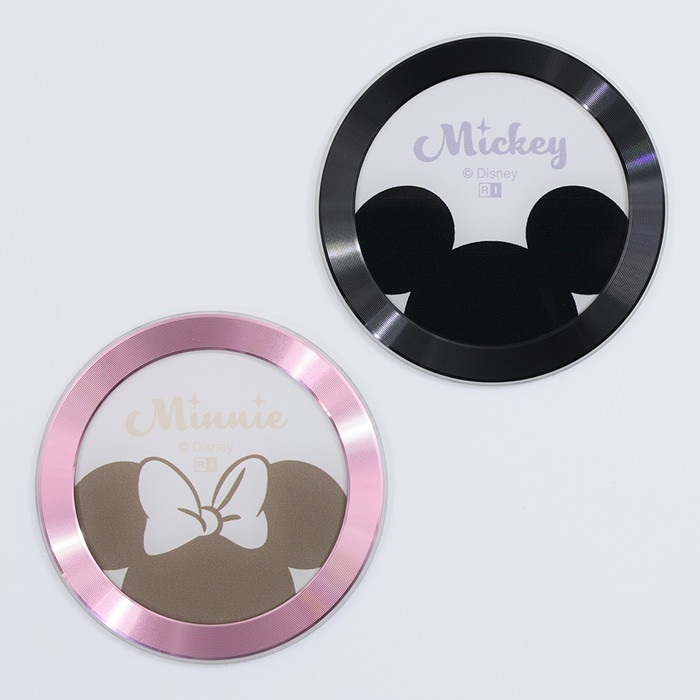 ミニーマウス ディズニー スマホ マグネット プレート シール メタル
