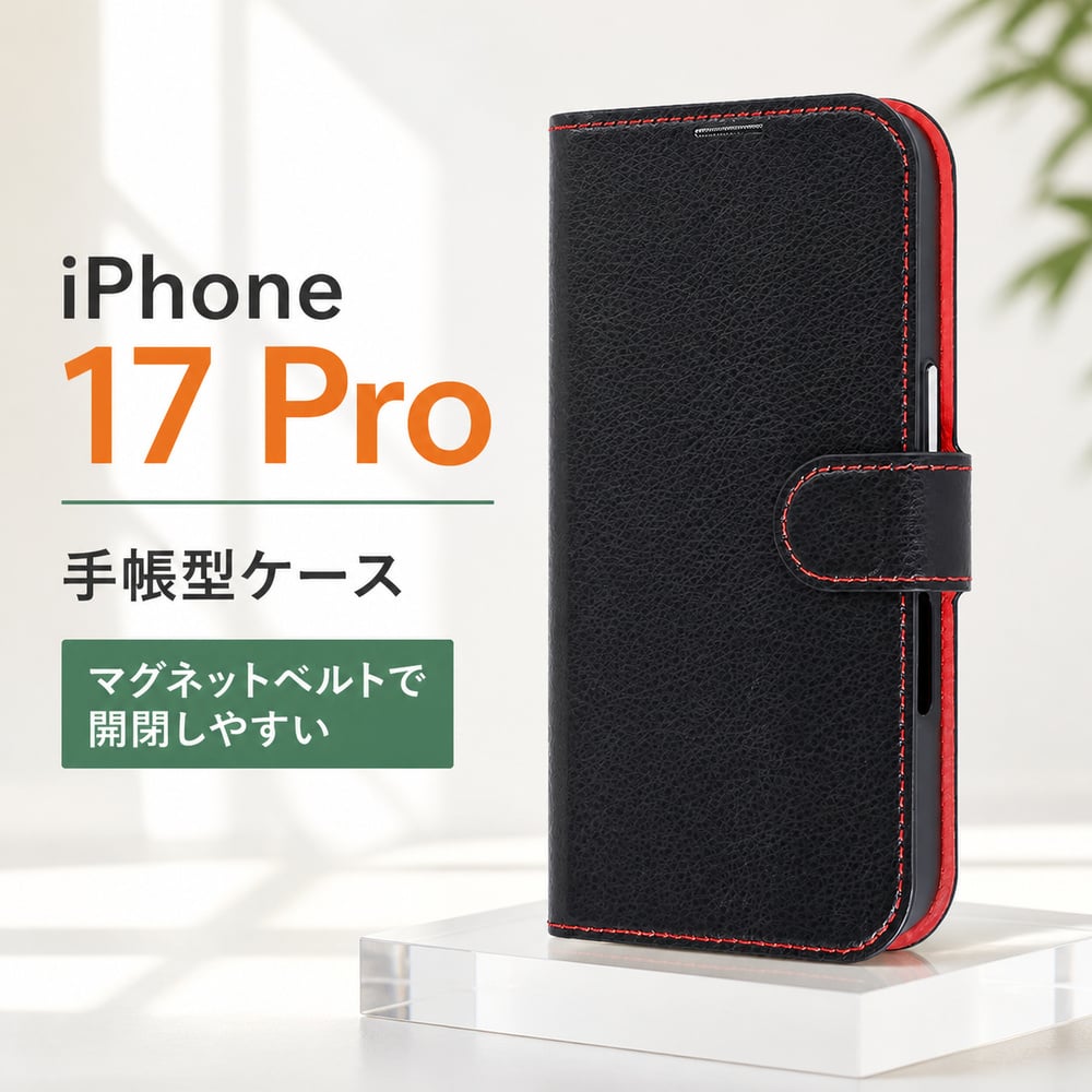 iPhone 17 Pro ケース 手帳型 マグネット iPhone17Pro アイフォン17