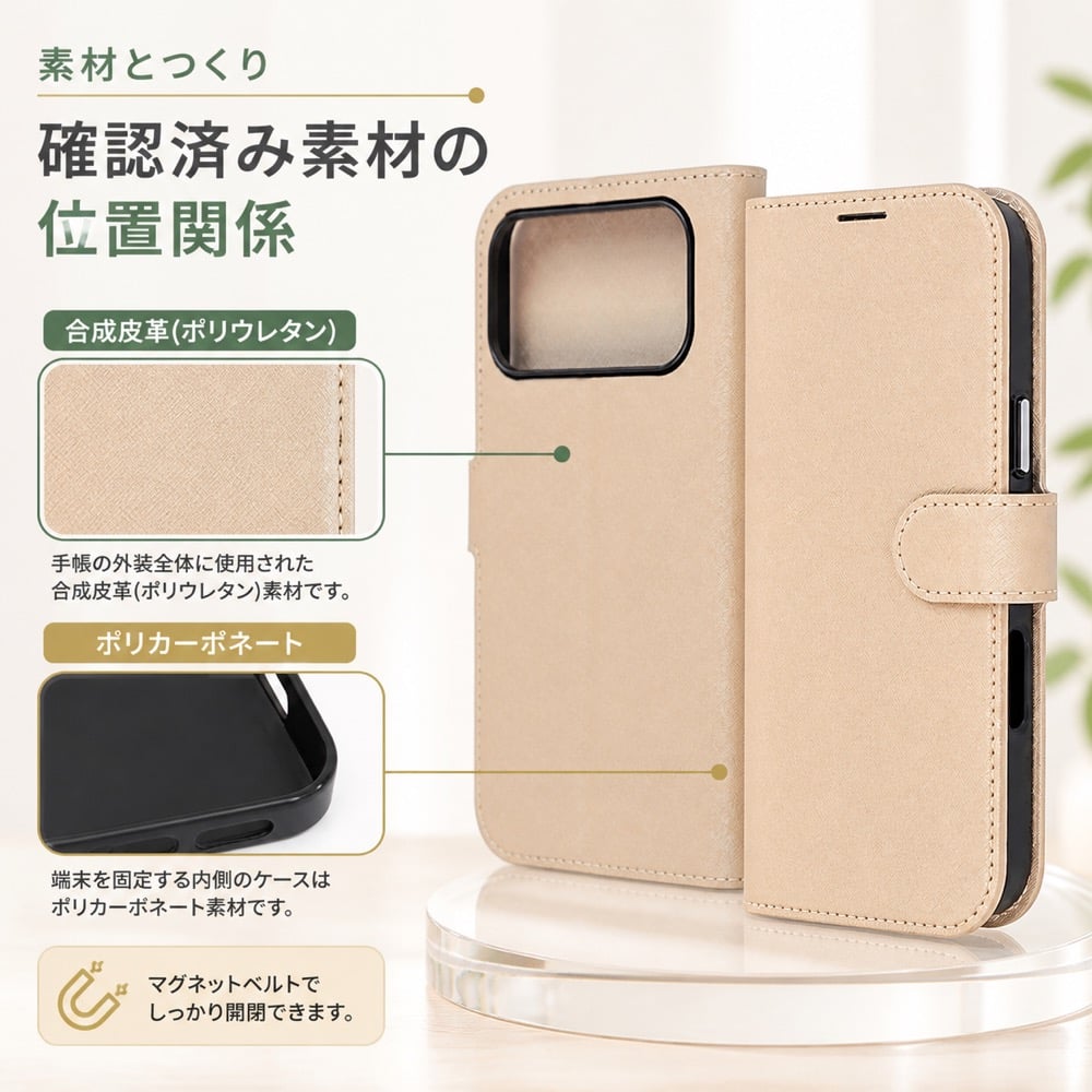 iPhone 17 Pro ケース 手帳型 マグネット iPhone17Pro アイフォン17