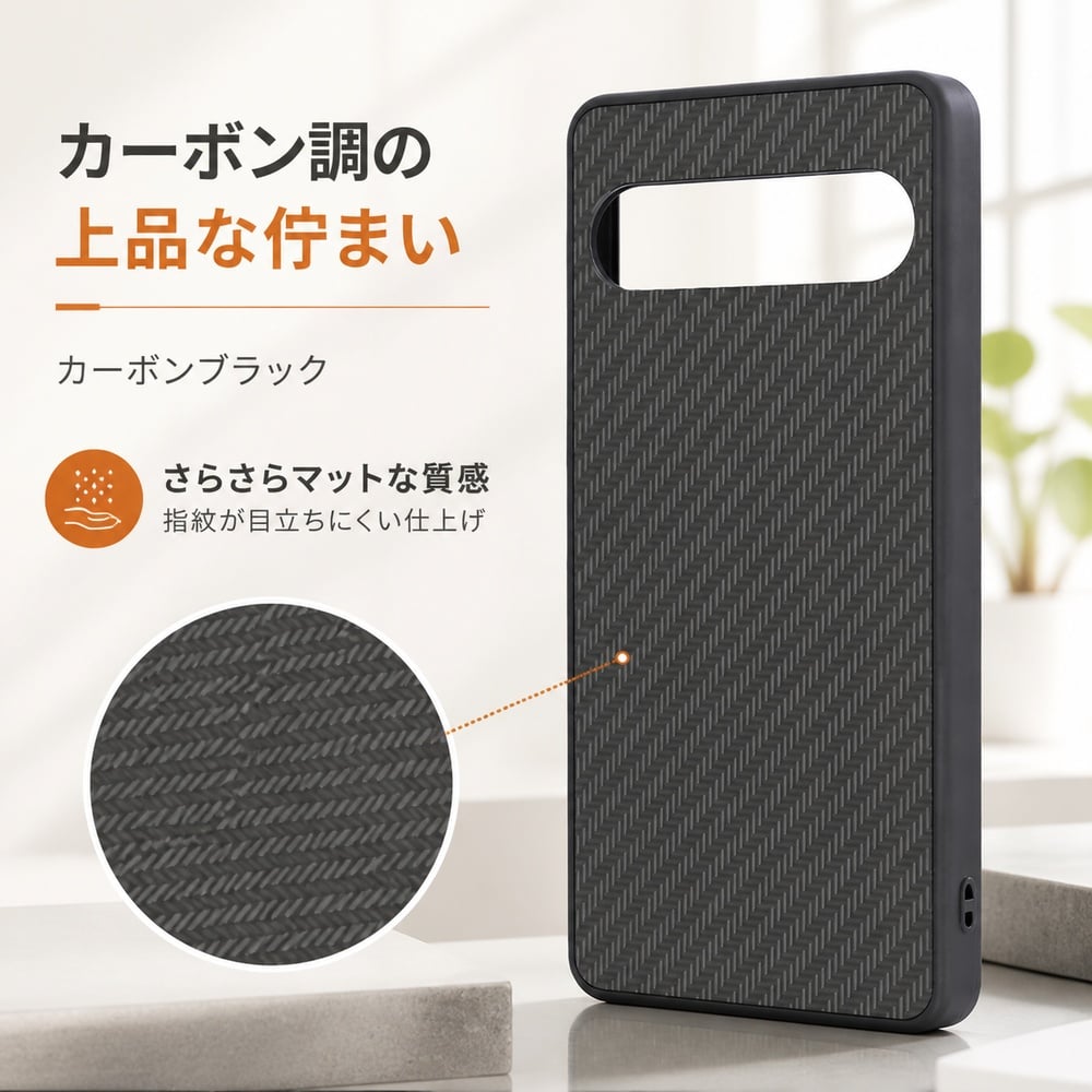 Xperia 10 VII ケース 耐衝撃 シンプル Xperia10VII docomo エクスペリア10VII さらさら 指紋防止 カーボン ブラック カバー スマホケース スマホカバー |  | 03