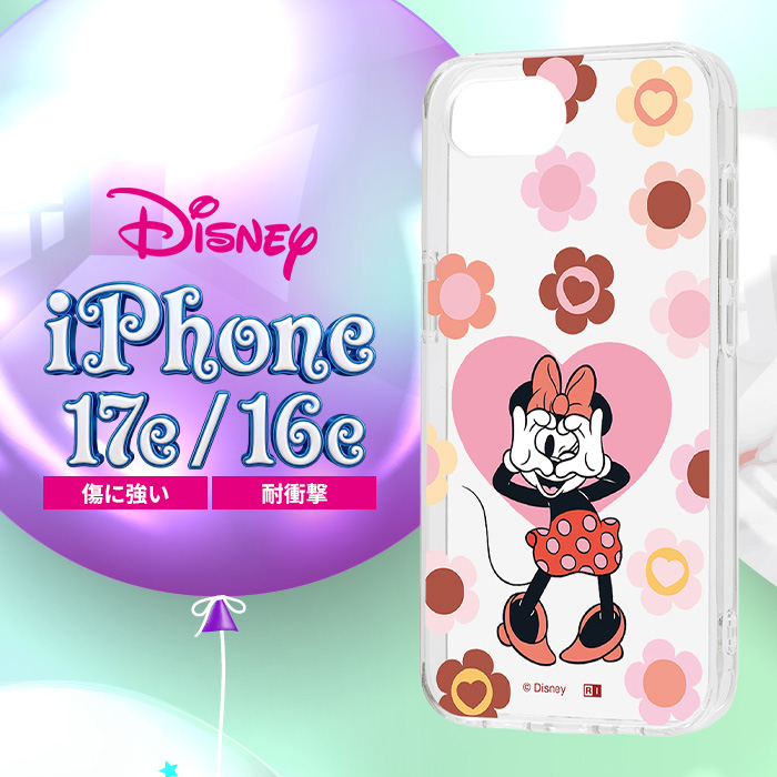 iPhone17e ケース ミニー クリア iPhone16e アイフォン 17e 16e