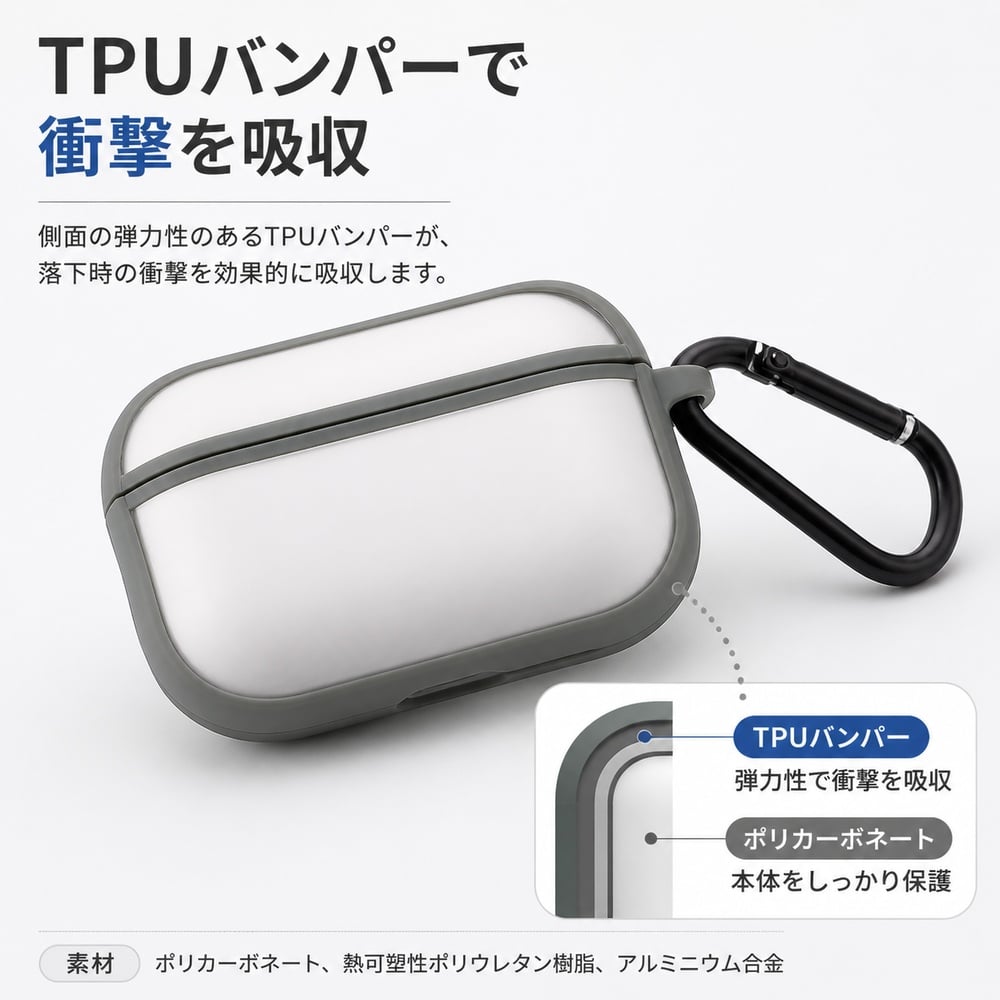 AirPods Pro3 ケース 耐衝撃 指紋防止 エアーポッズ プロ3 第3世代