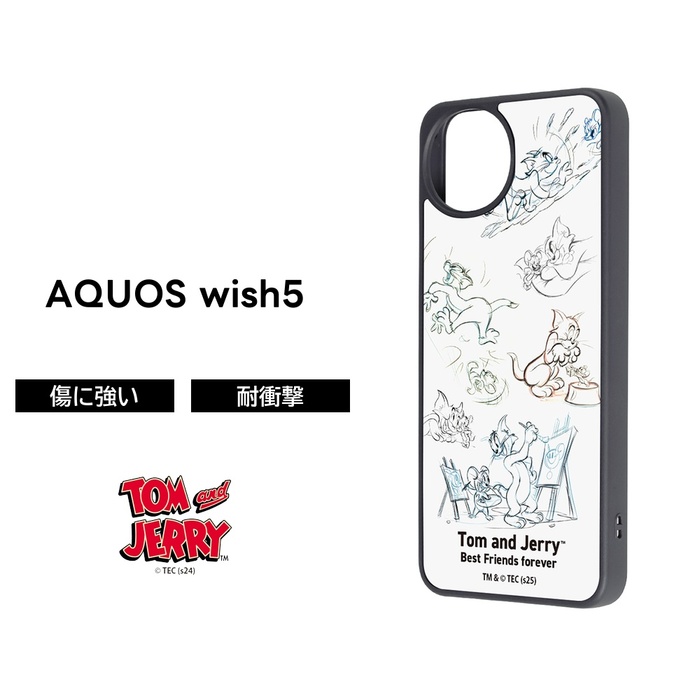 AQUOS wish5 ケース キャラクター トムとジェリー docomo SH-52F