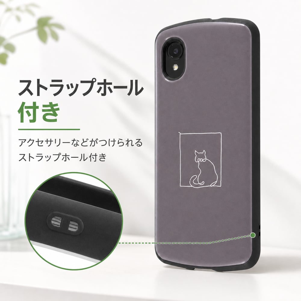 GALAXY A22 5G ケース付き Galaxy A22 5G ケース オリジナルデザイン ネコ イングレム MiA