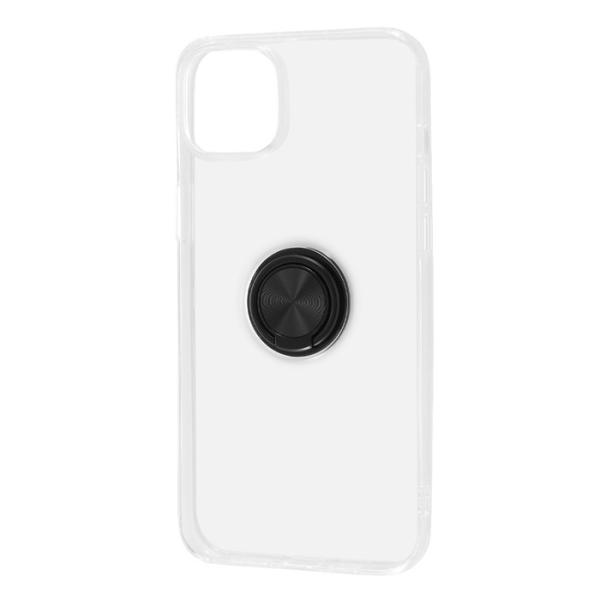 iPhone14Plus ケース クリア 透明 スマホリング付き iPhone 14 Plus 耐衝撃 カバー ソフト ハード ハードケース スマホケース ブラック シルバー レッド｜white-bang｜02