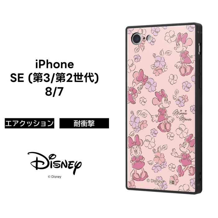 Disney（ディズニー） iPhoneSE3 ケース ミニー 耐衝撃 衝撃吸収