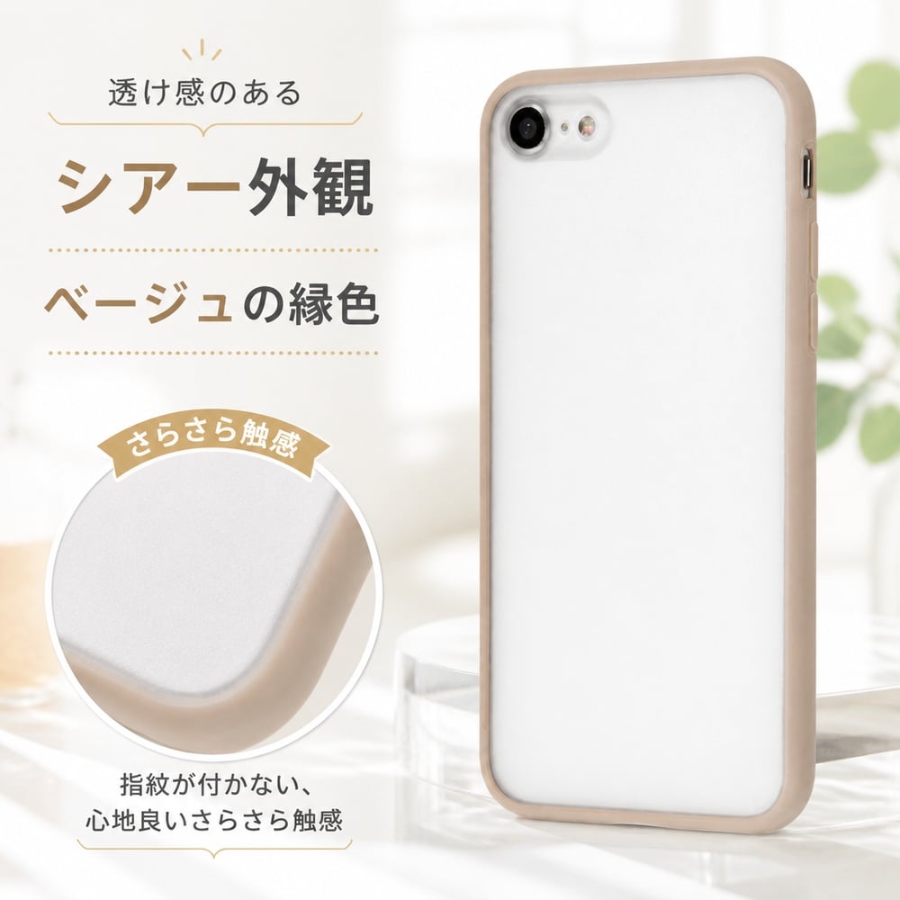 iPhone SE 第3世代/SE 第2世代 / 8 7 マットハイブリッドケース SHEER