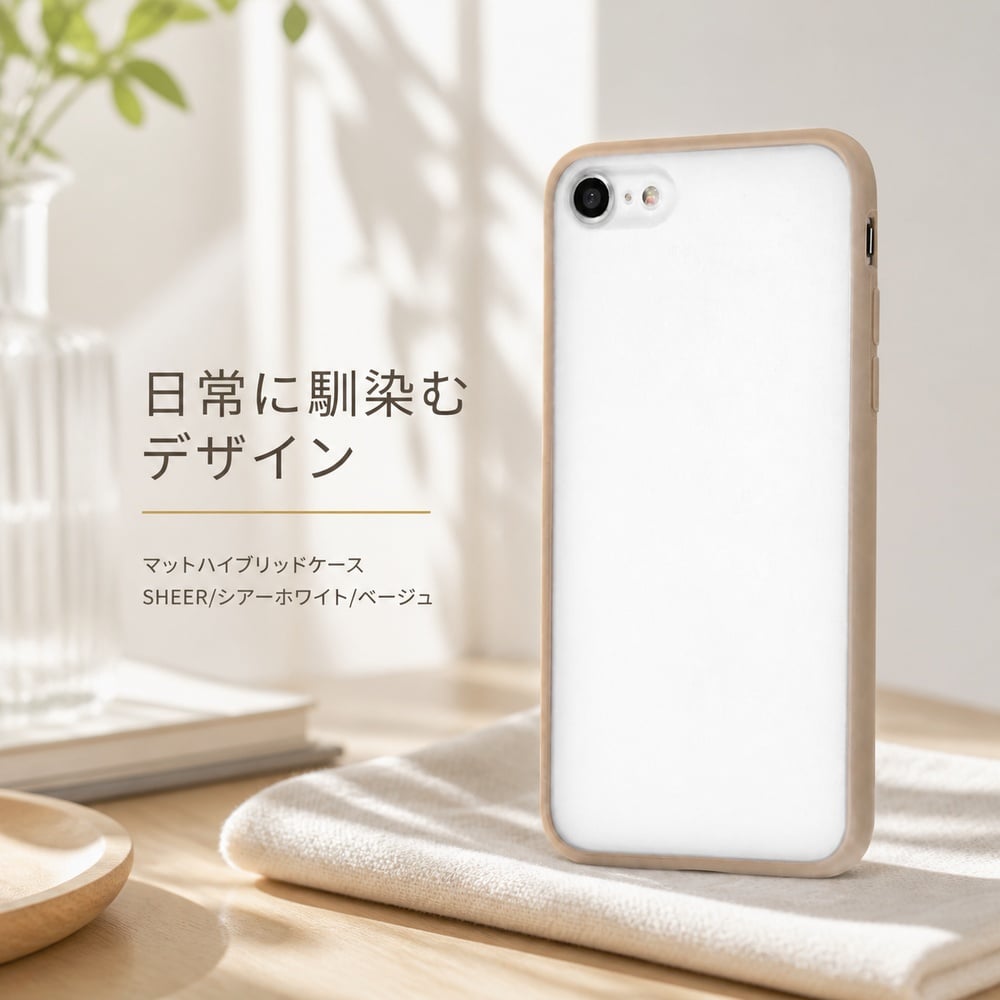 iPhone SE 第3世代/SE 第2世代 / 8 7 マットハイブリッドケース SHEER
