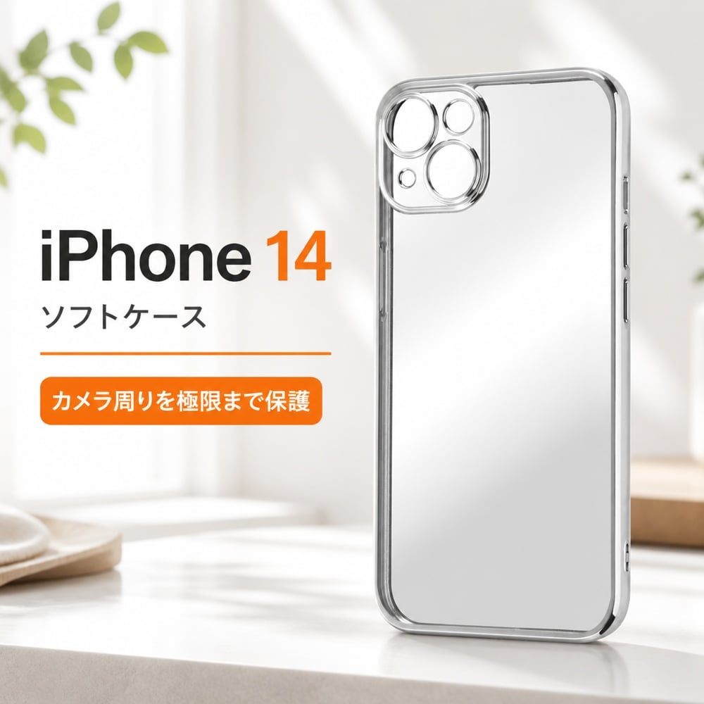 iPhone14 ケース クリア 透明 クリアケース iPhone 14 メタリック