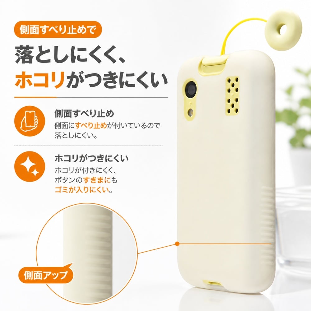 ray-out（レイアウト） キッズケータイ スマホケース ホワイト KY-41C