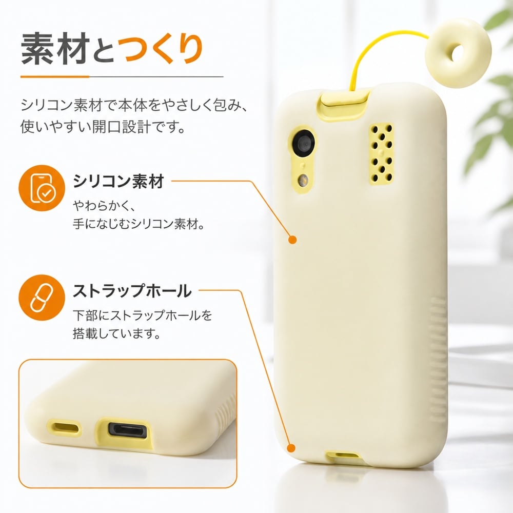 ray-out（レイアウト） キッズケータイ スマホケース ホワイト KY-41C