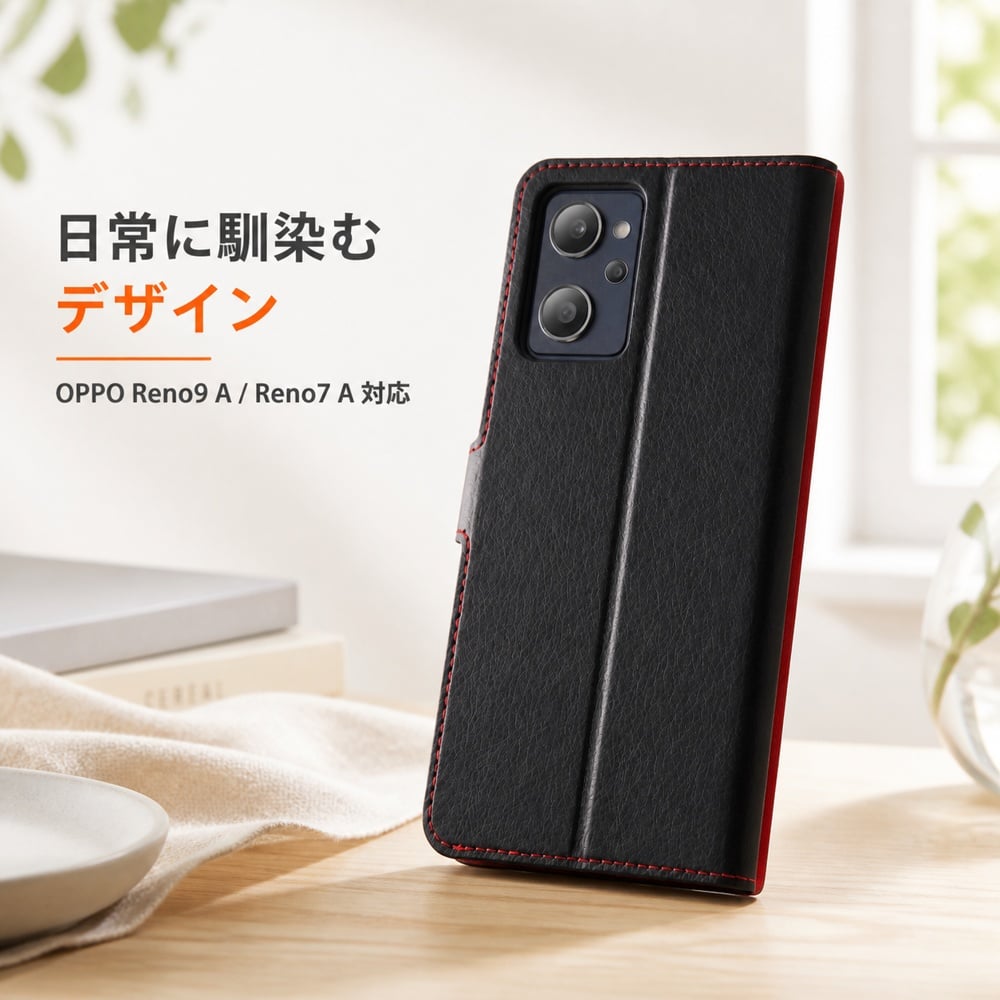 OPPO Reno9 A ケース 手帳型 マグネット シンプル OPPOReno7A OPG04