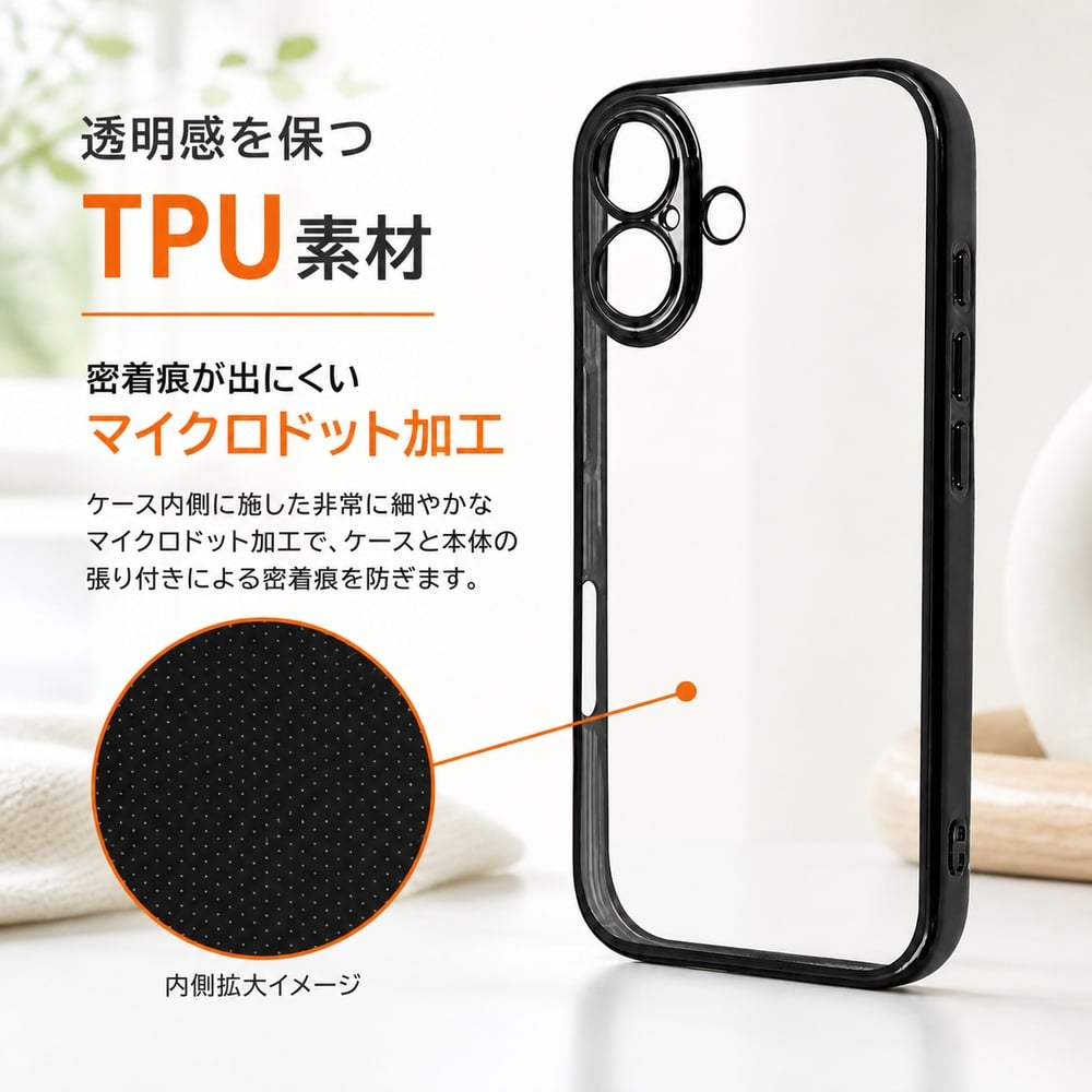 iPhone 16 ケース クリア 耐衝撃 iPhone16 アイフォン16 クリアケース