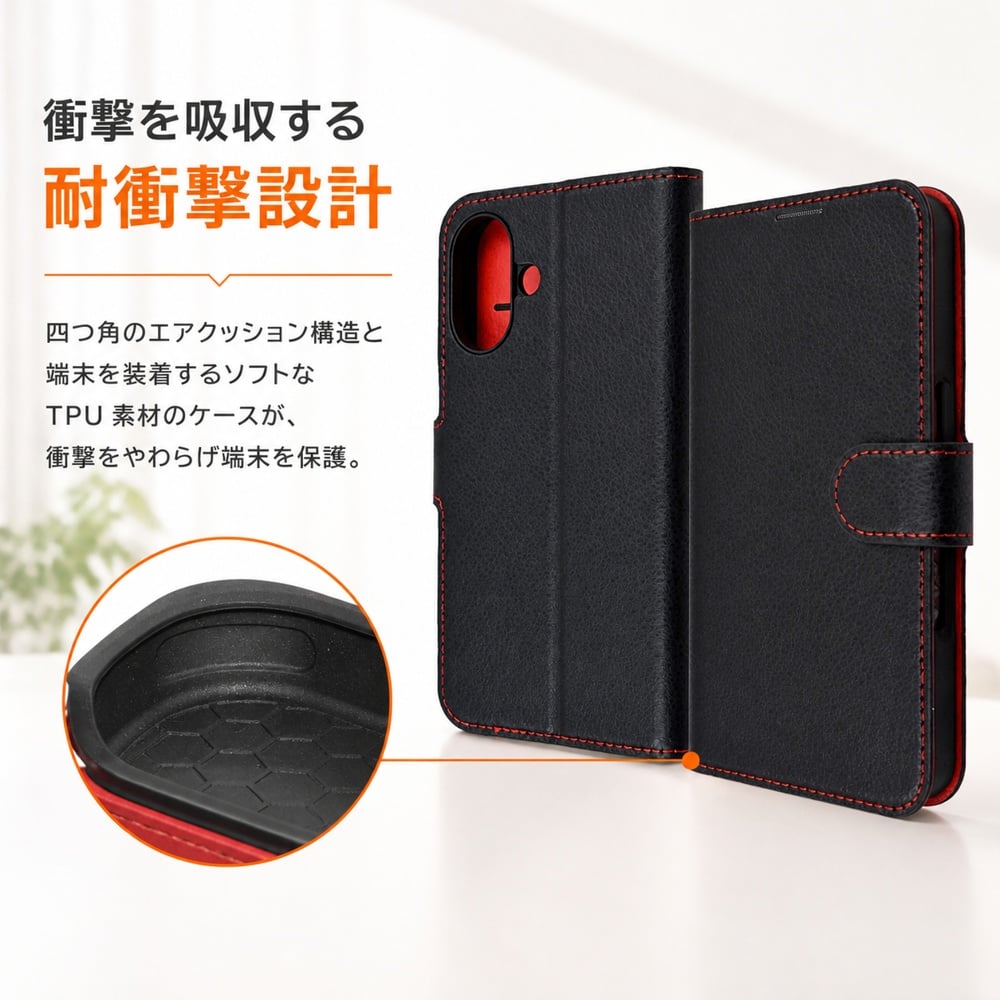 iPhone 16 ケース 手帳型 マグネット iPhone16 アイフォン16 耐衝撃