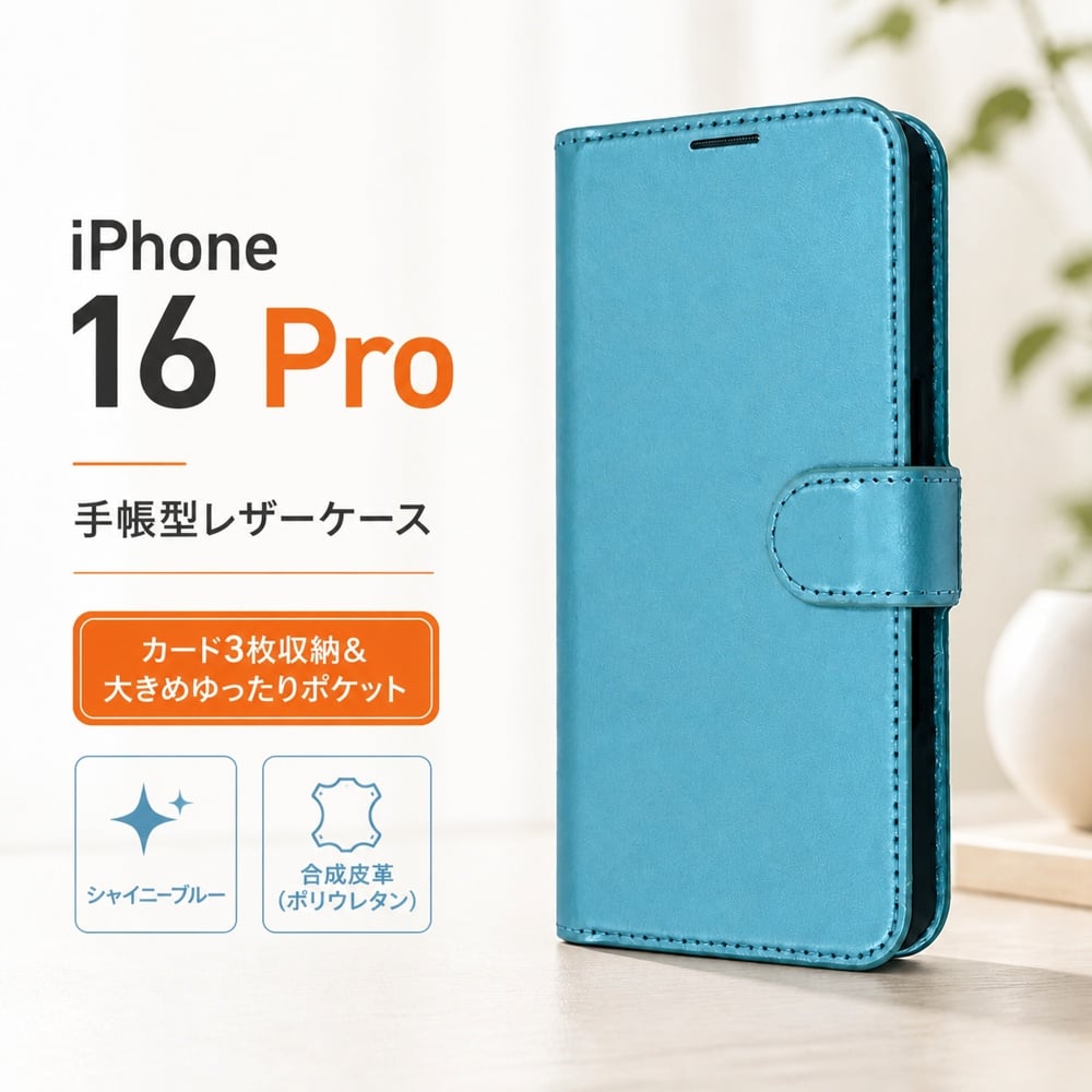 iPhone 16 Pro ケース 手帳型 マグネット iPhone16Pro アイフォン 16