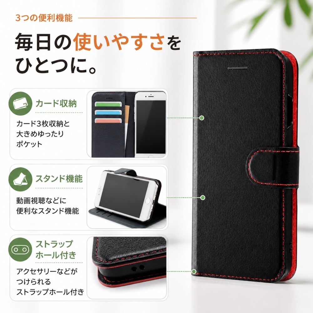 iPhone SE3 ケース 手帳型 マグネット SE2 8 7 iPhoneSE3 iPhoneSE2