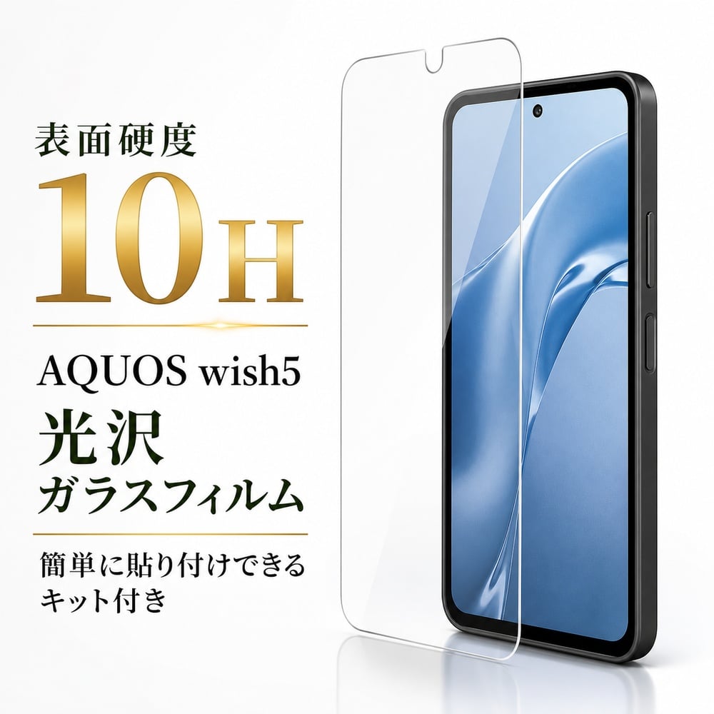 AQUOS wish5 �K���X�t�B���� 10H ���� �t���ی�t�B���� ��ʕی�t�B���� �A�N�I�X wish5 ���C�A�E�g RT-AQL3FK/SCG �ی�t�B���� �t���ی�t�B���� ��ʕی�