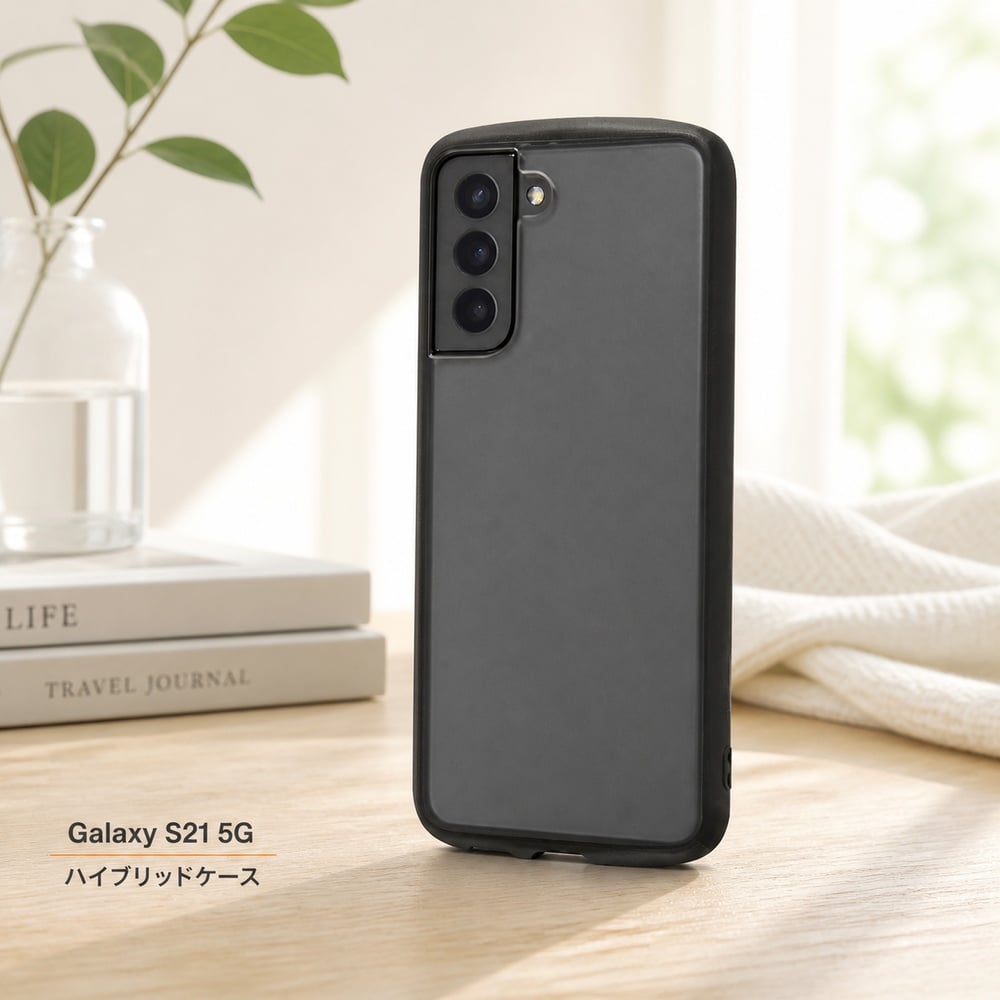 Galaxy S21 ケース 耐衝撃 クリア ブラック 黒 black GalaxyS21 docomo