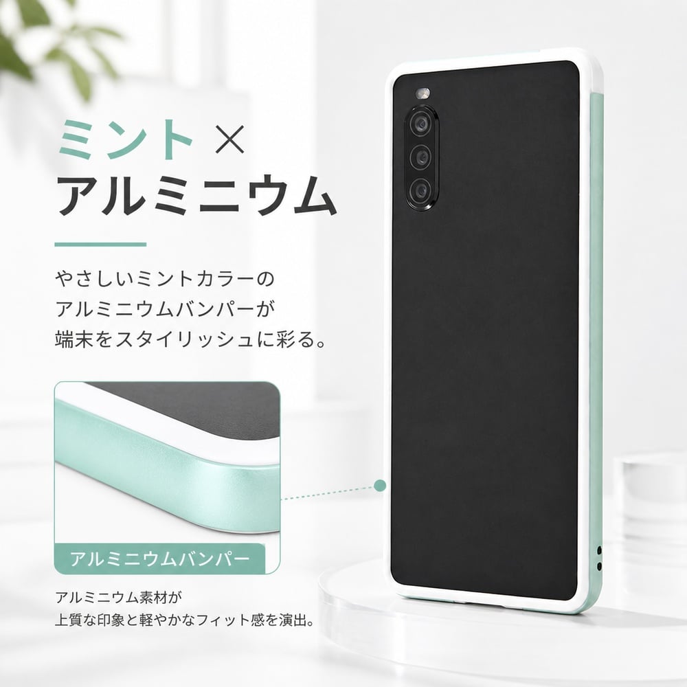 Xperia10 II バンパー アルミバンパー / エクスペリアテンマークツー