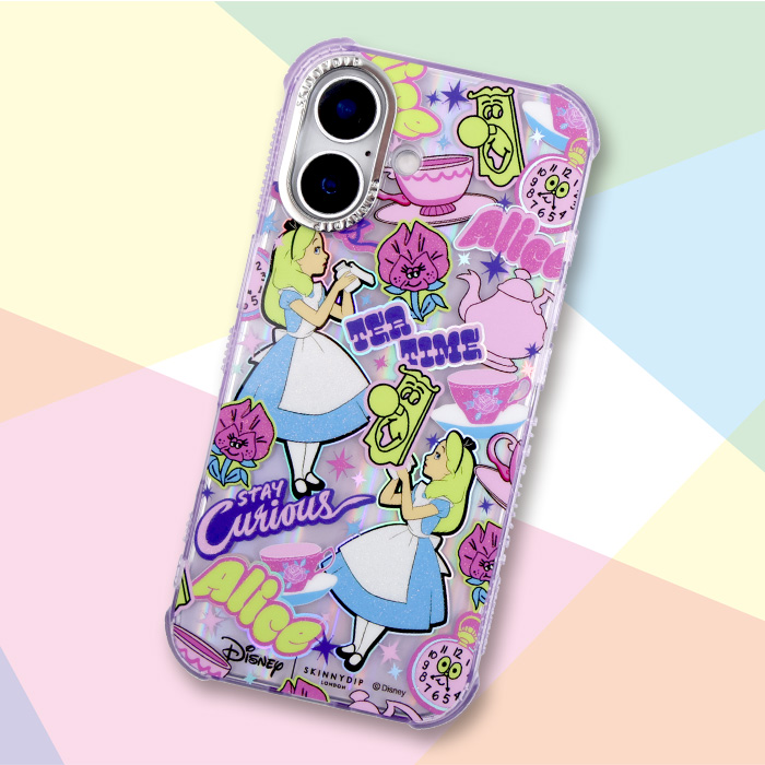 iPhone16 ケース ディズニー アリス かわいい スキニーディップ