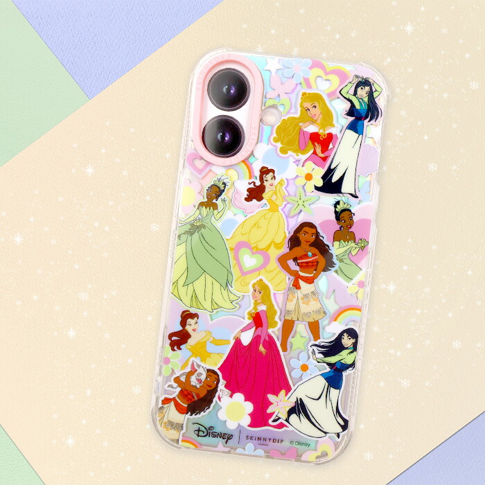 iPhone12 ケース ディズニー プリンセス かわいい SKINNYDIP クリア