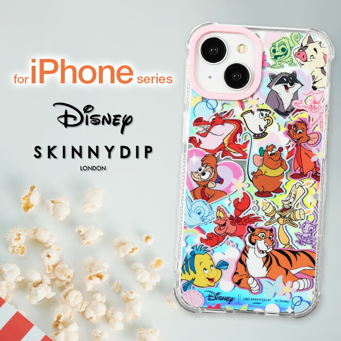 iPhone16Plus ケース ディズニー プリンセス 相棒 かわいい SKINNYDIP