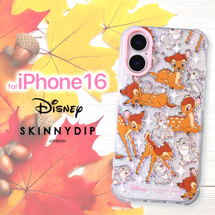 iPhone16 ケース ディズニー バンビ とんすけ かわいい SKINNYDIP