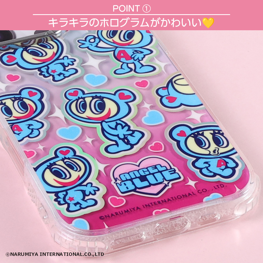 ANGEL BLUE iPhone 16 Pro ケースストラップ iPhone 16 Pro ケース エンジェルブルー キャラクター iPhone16Pro