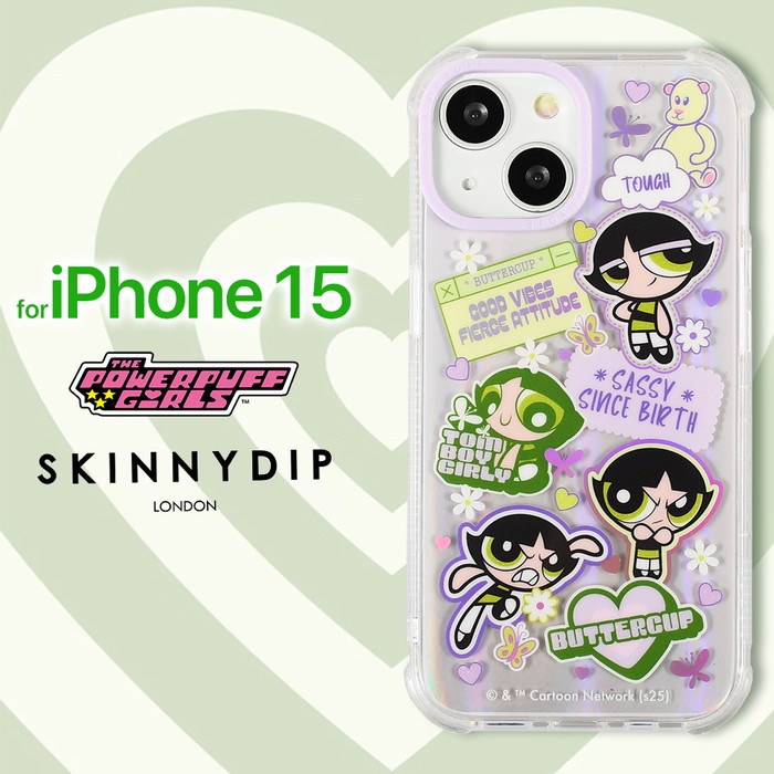 パワーパフガールズ バターカップ iPhone15 ケース 可愛い