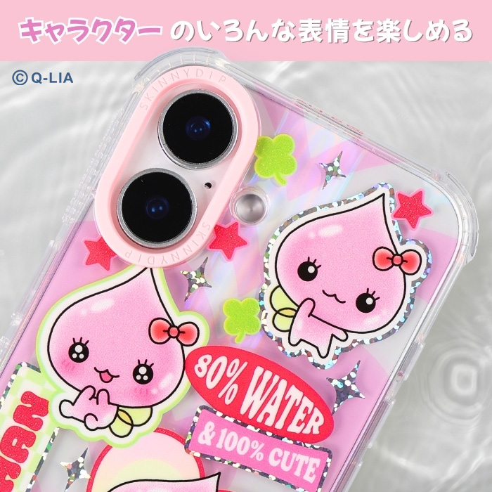 iPhone 16 ケース うるおいちゃん クリア アイフォン16 かわいい