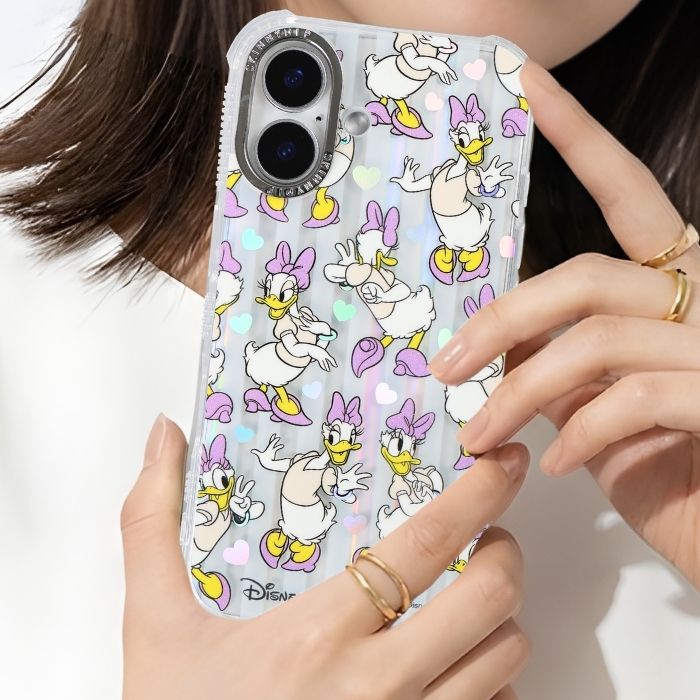 iPhone 16 ケース デイジー クリア アイフォン16 ディズニー かわいい