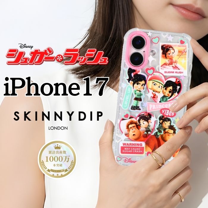 iPhone 17 ケース シュガーラッシュ クリア アイフォン17 ディズニー
