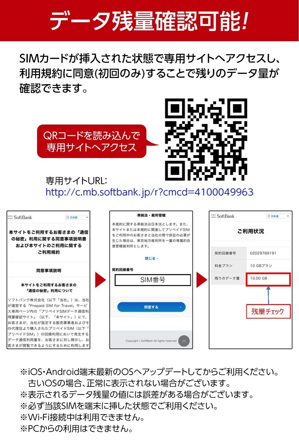 ソフトバンク（SoftBank） プリペイドSIM 10GB softbank プリペイド