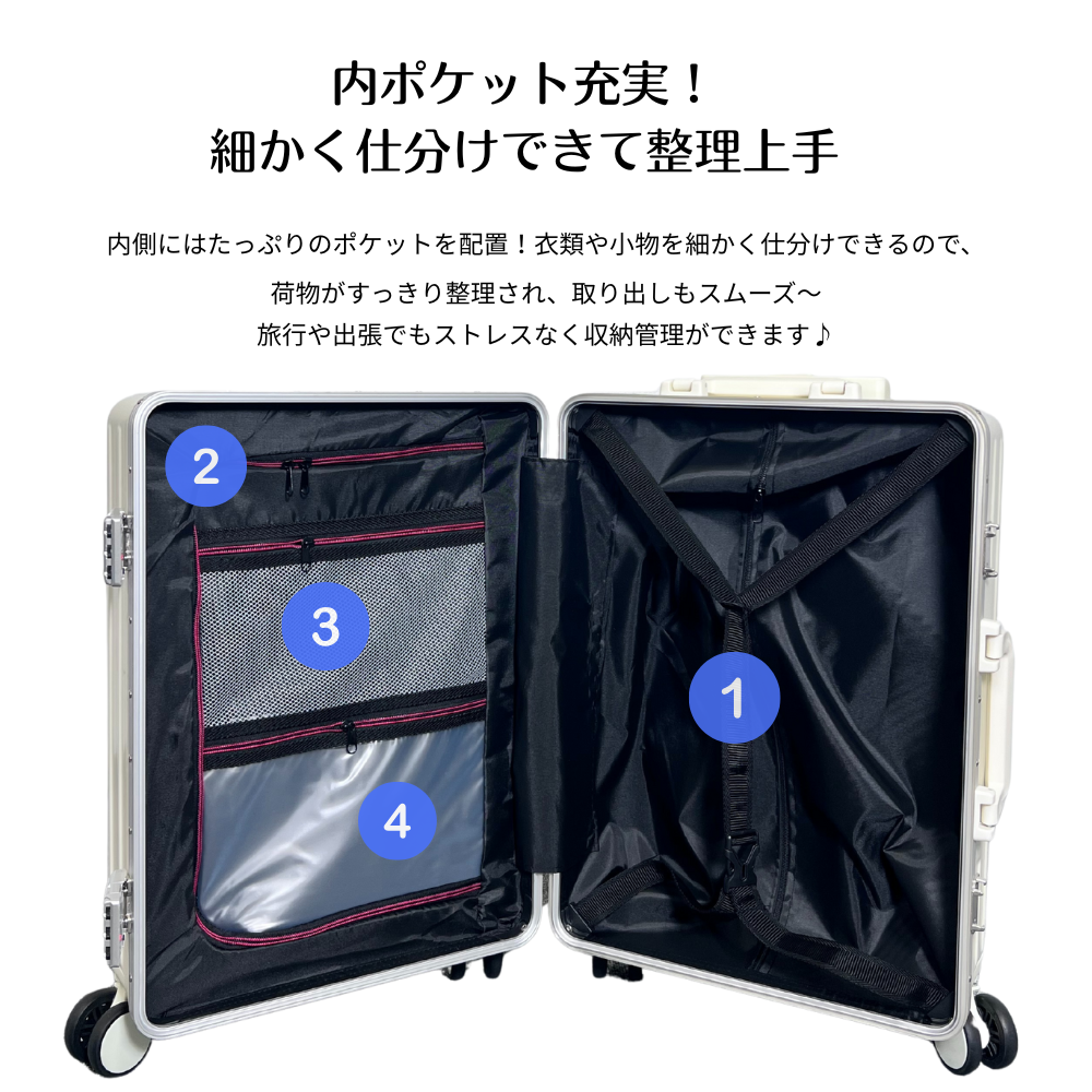 スーツケース キャリーケース 機内持ち込み フロントオープン 軽量