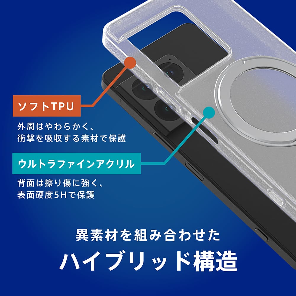Xperia 1 VIII ケース クリア リング付 エクスペリア1VIII マグネット